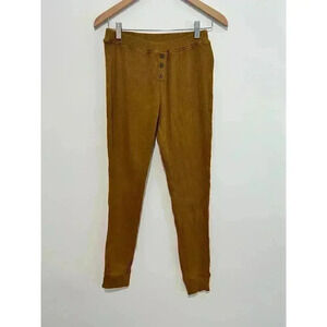 Madewell Ribbed‎ Knit Slim Pajama Pants Antique Gold Size Medium